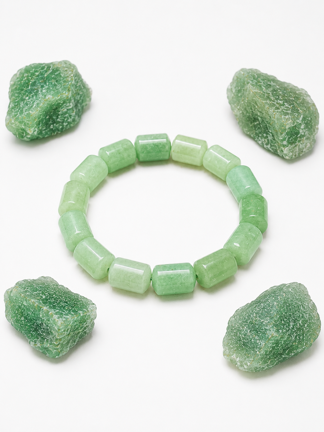 Green Aventurine Tube Bracelet