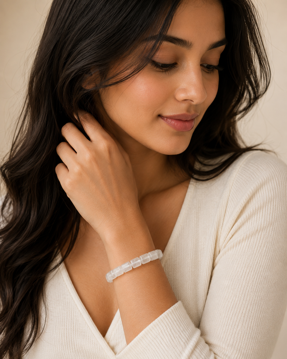 Clear Quartz Tube Bracelet