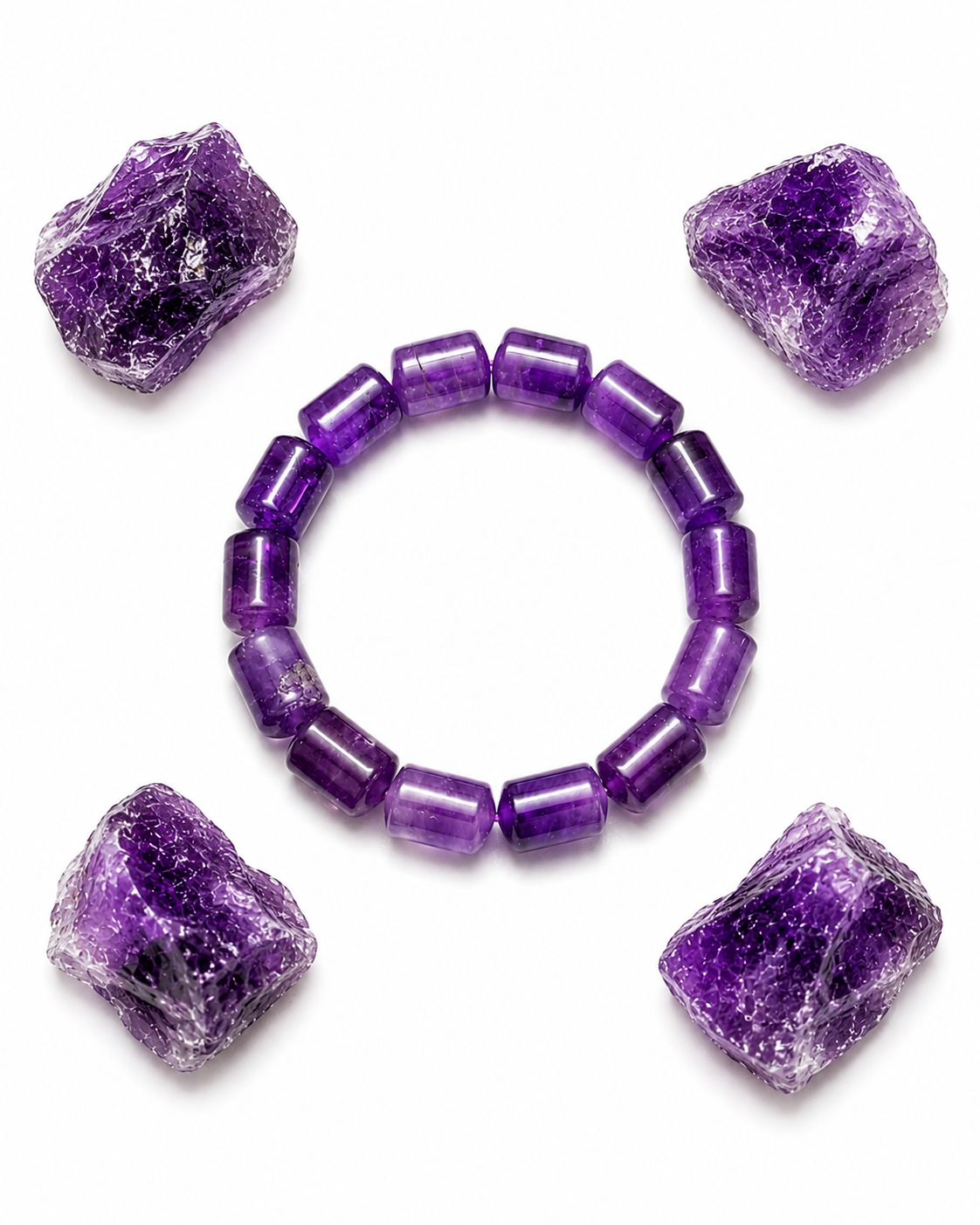 Amethyst Tube Bracelet
