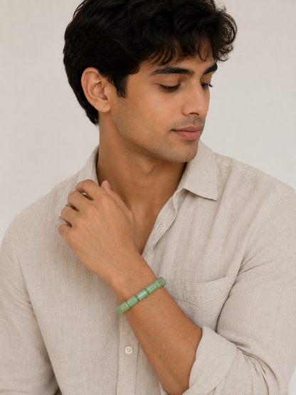 Green Aventurine Tube Bracelet