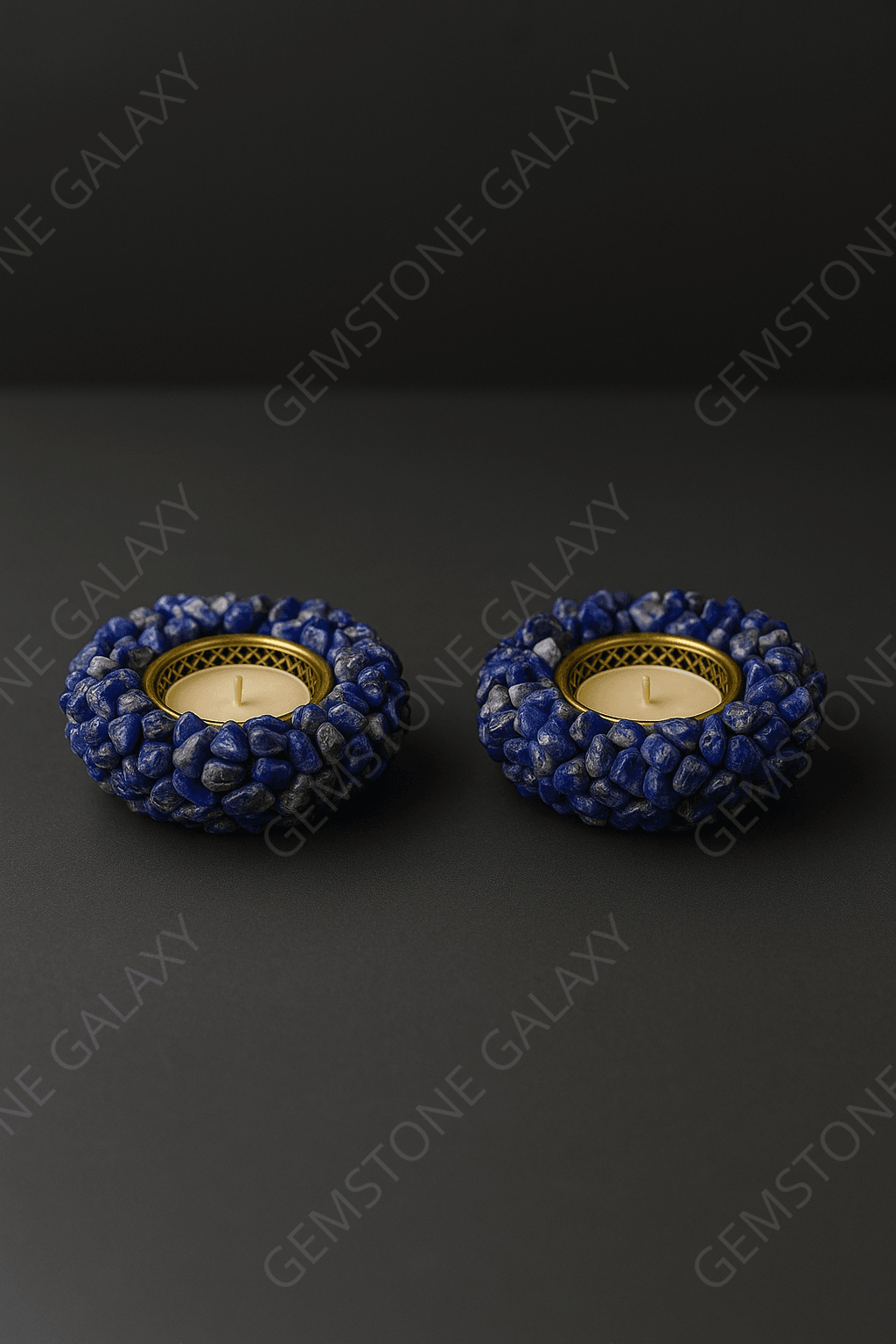 Sodalite Crystal Candle Holder