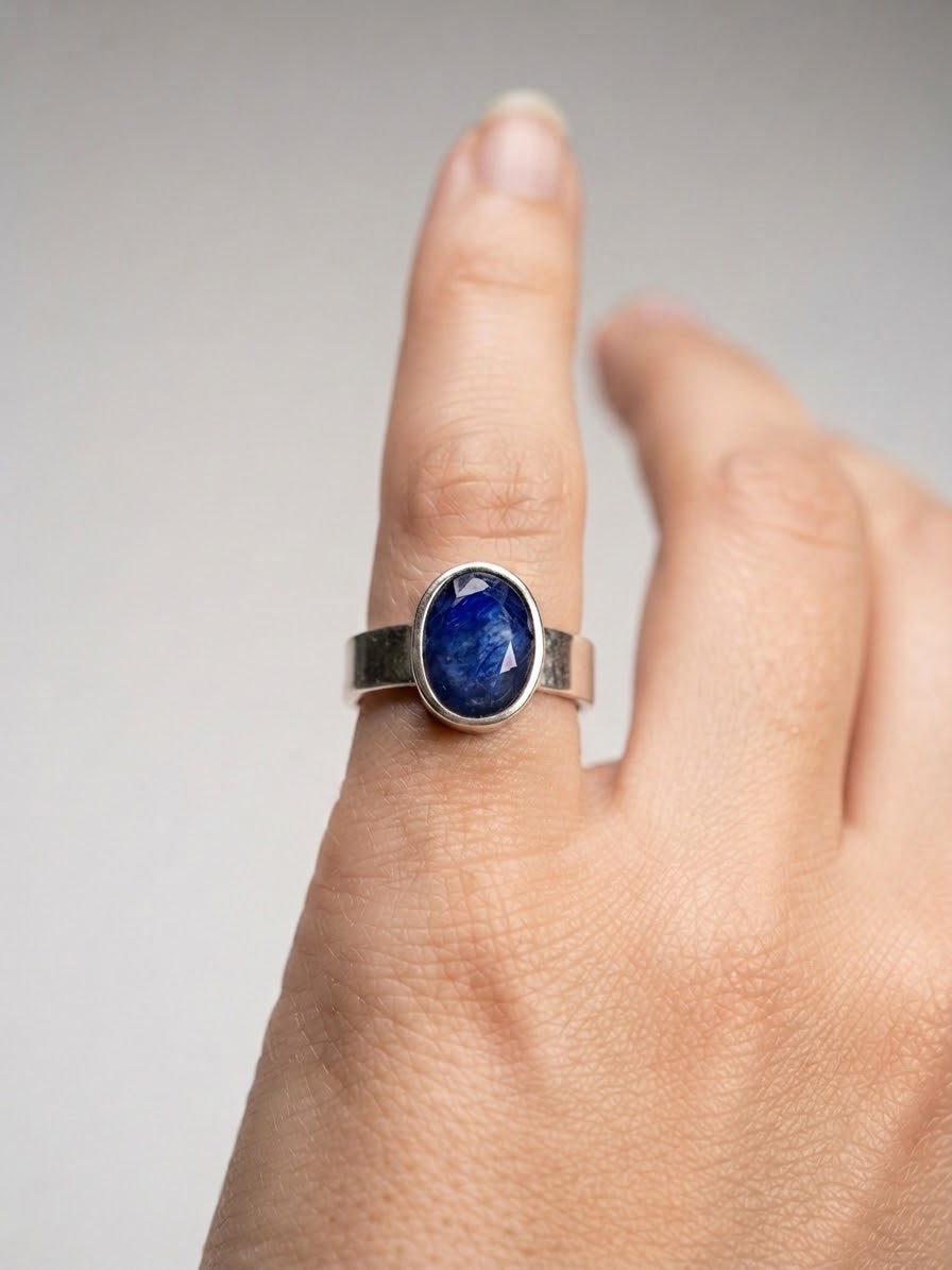 Blue Sapphire (Neelam) Adjustable Ring