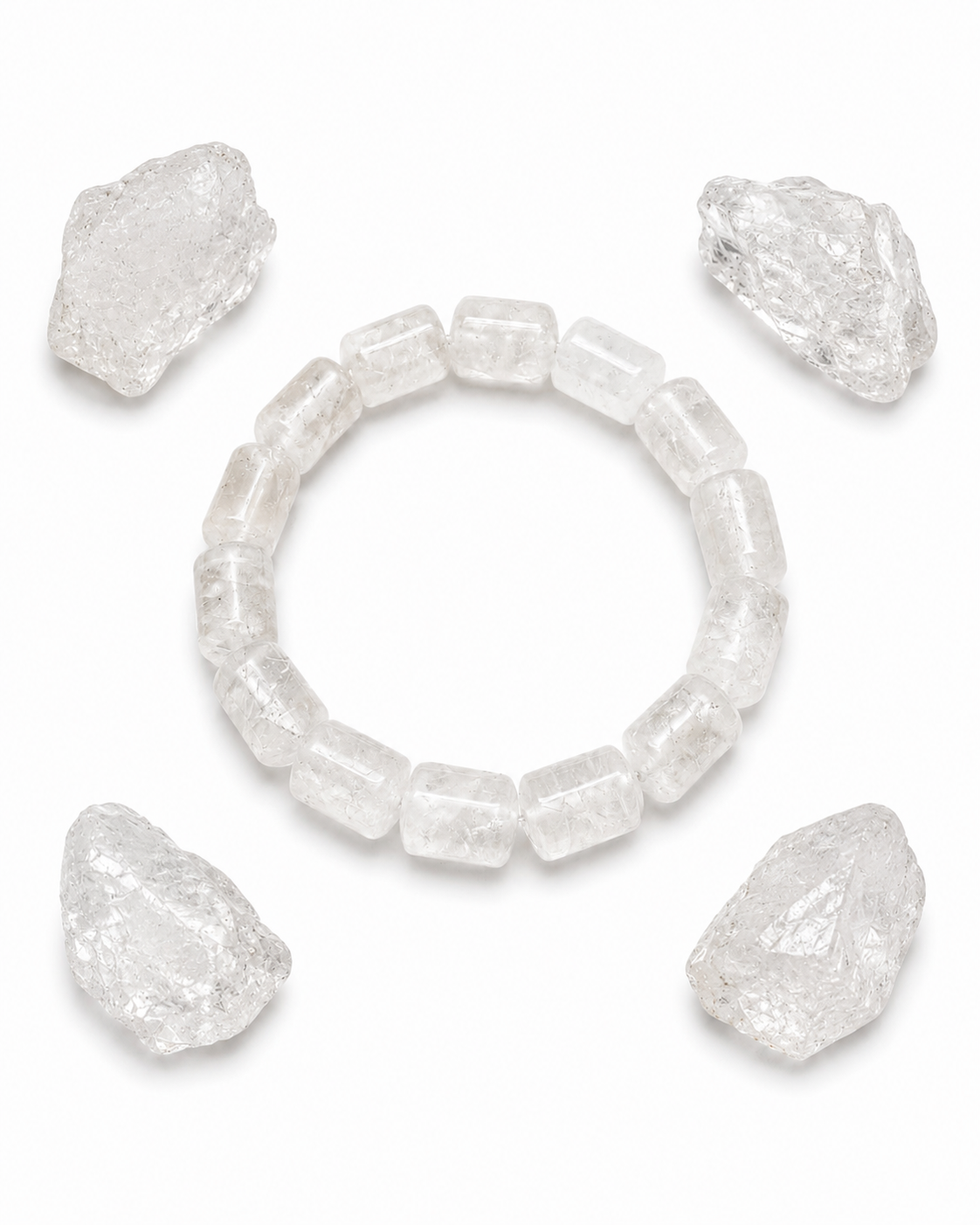 Clear Quartz Tube Bracelet