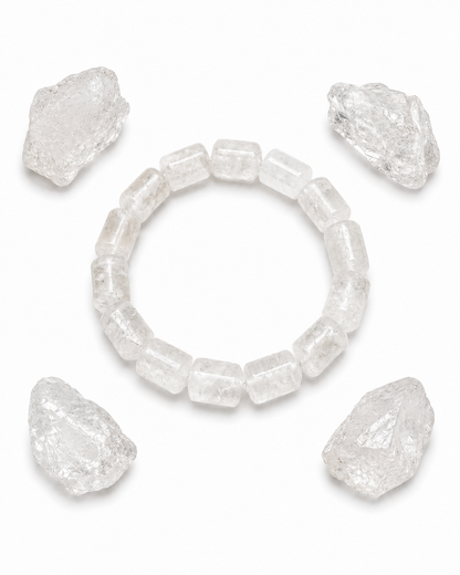 Clear Quartz Tube Bracelet