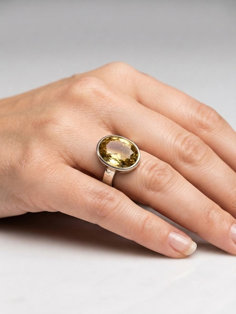 Citrine Classic Adjustable Ring