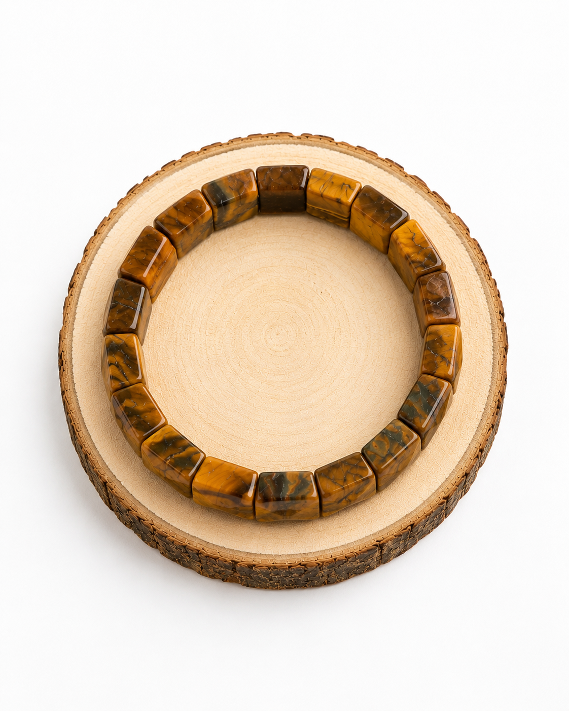 Tiger Eye Square Cut Bracelet