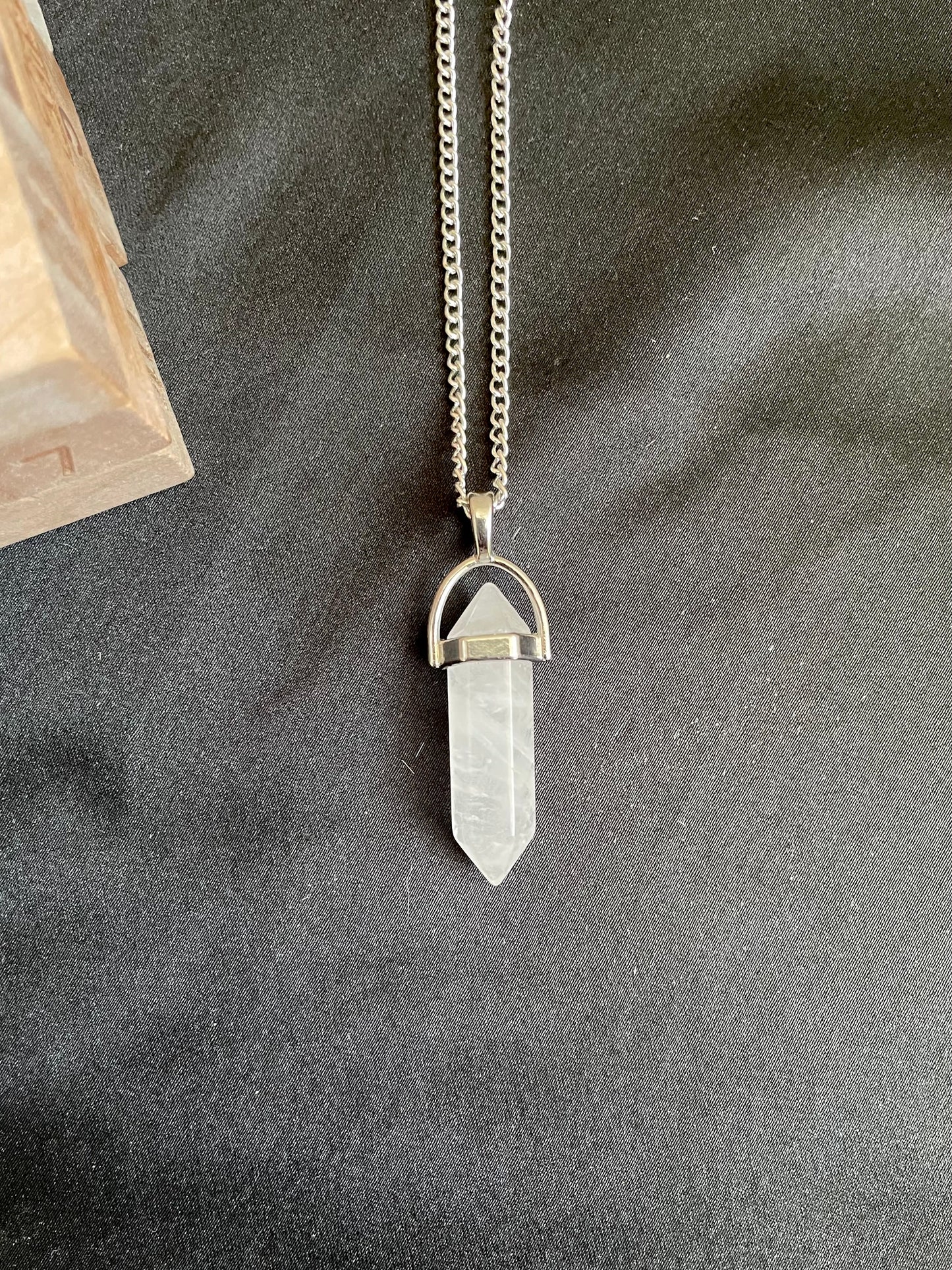 Clear Quartz Pencil Pendant