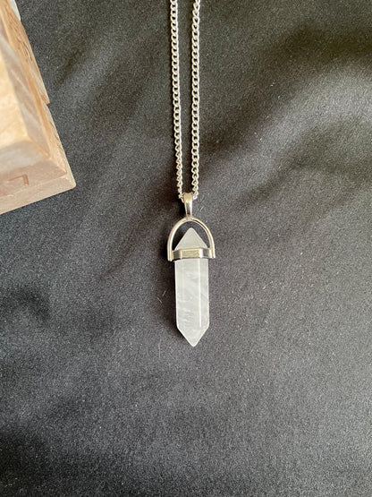 Clear Quartz Pencil Pendant