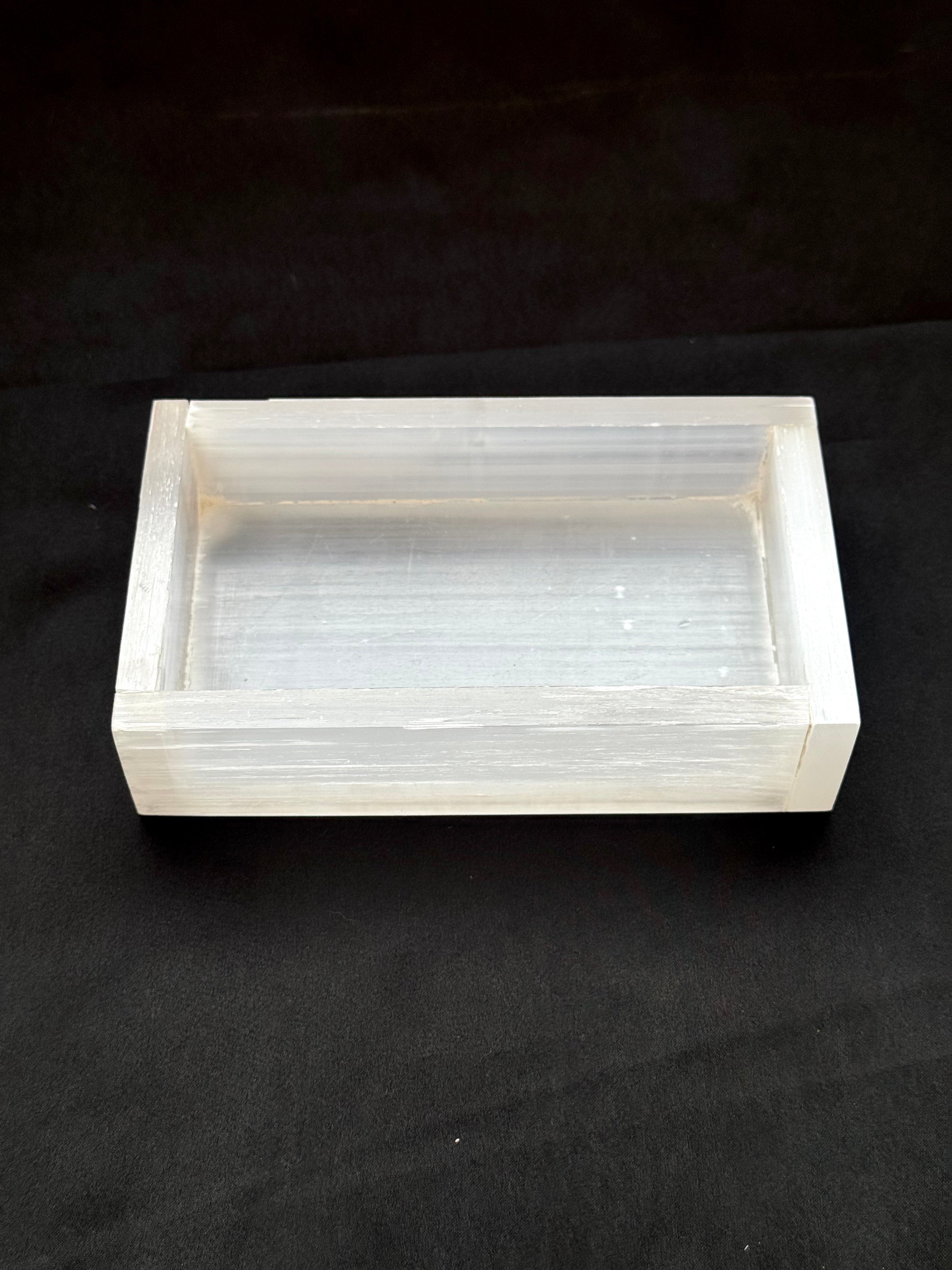 Rectangular Selenite Tray for Charging