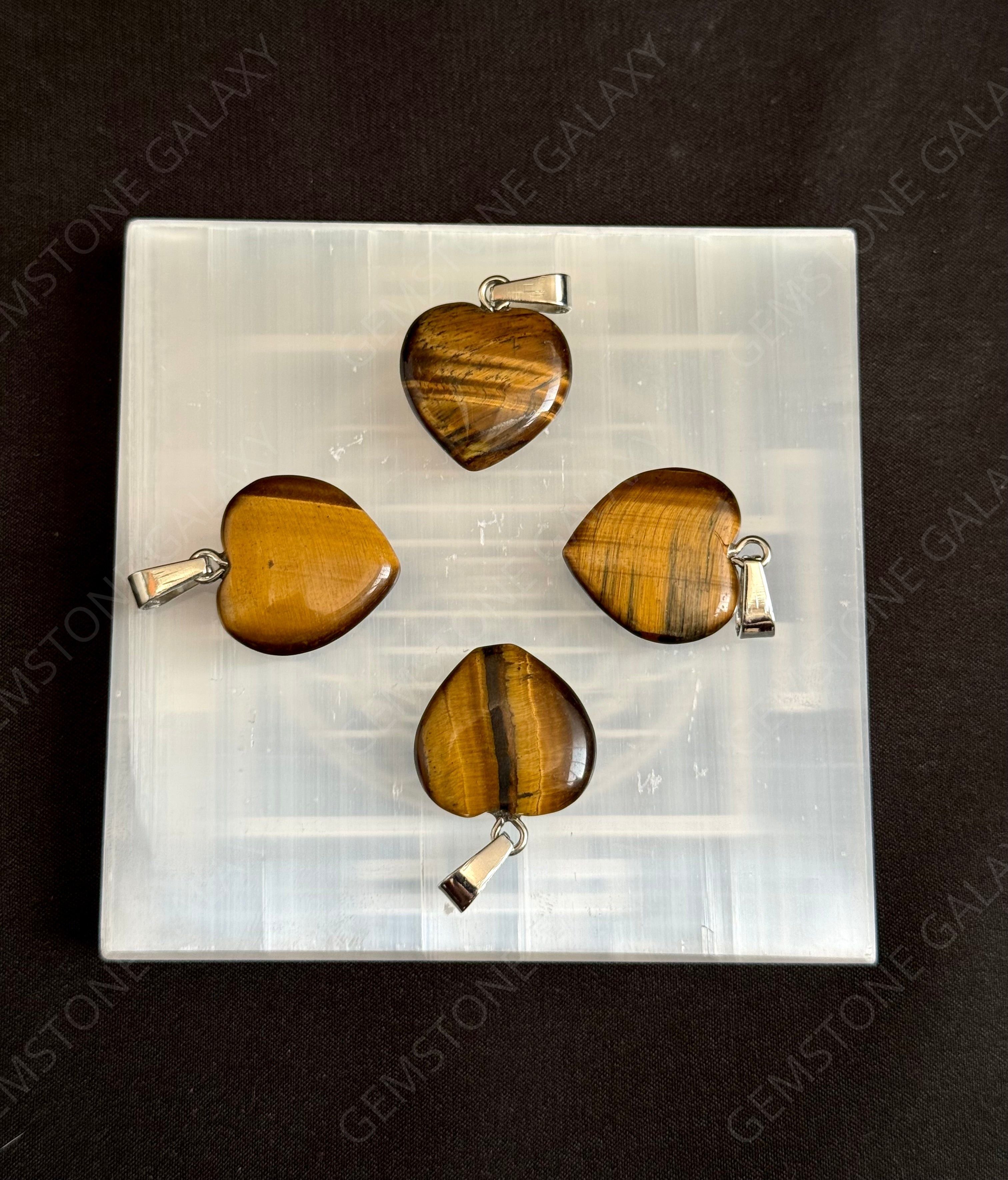 Tiger Eye Heart Pendant