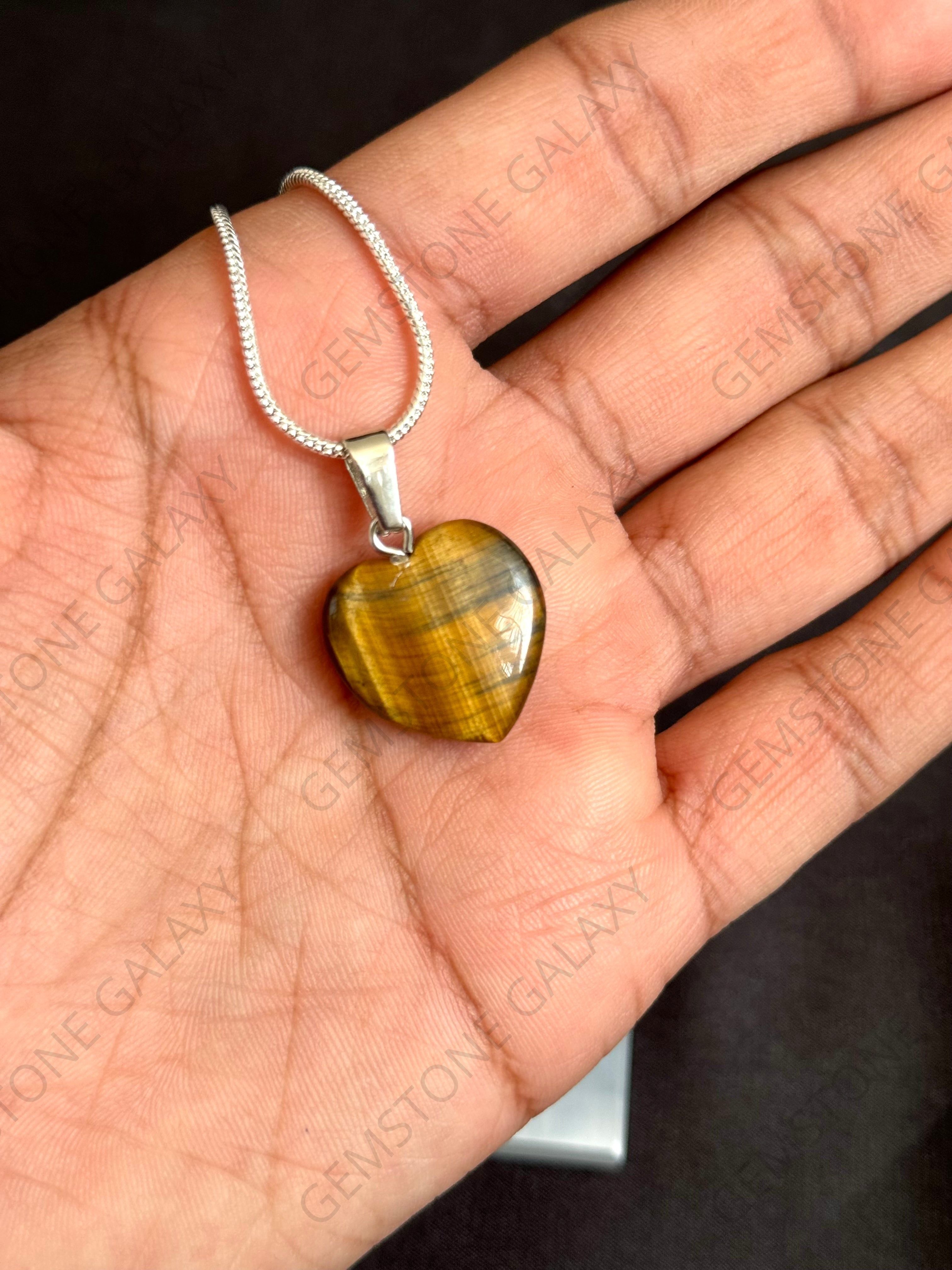 Tiger Eye Heart Pendant