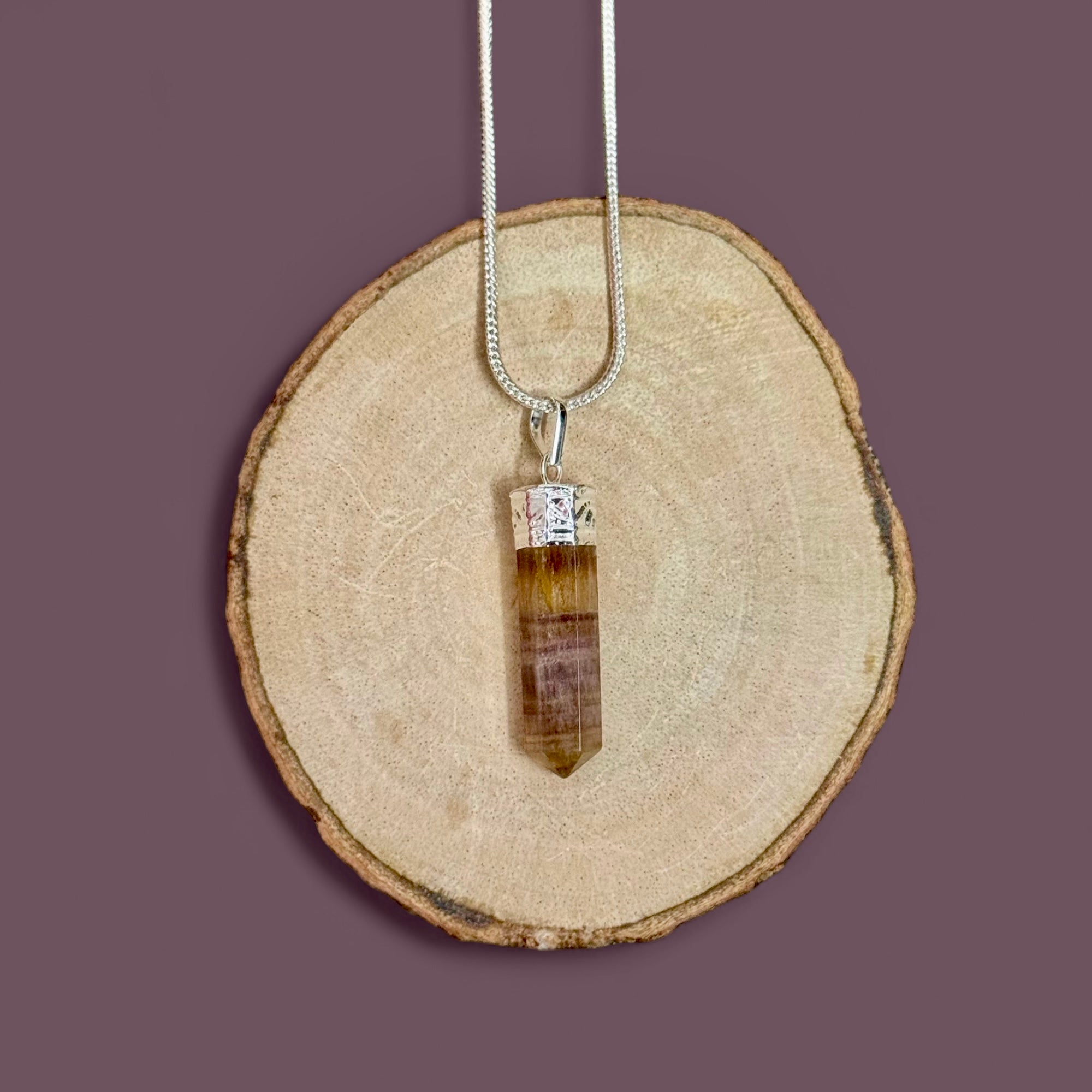 Fluorite Pencil Pendant