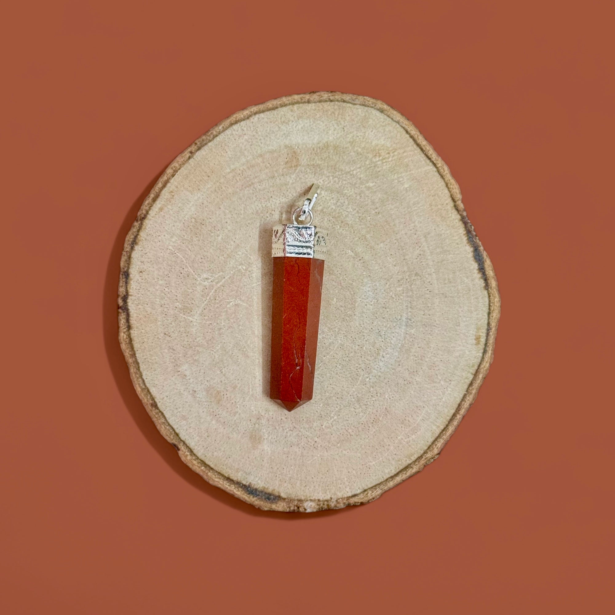Red Jasper Pencil Pendant