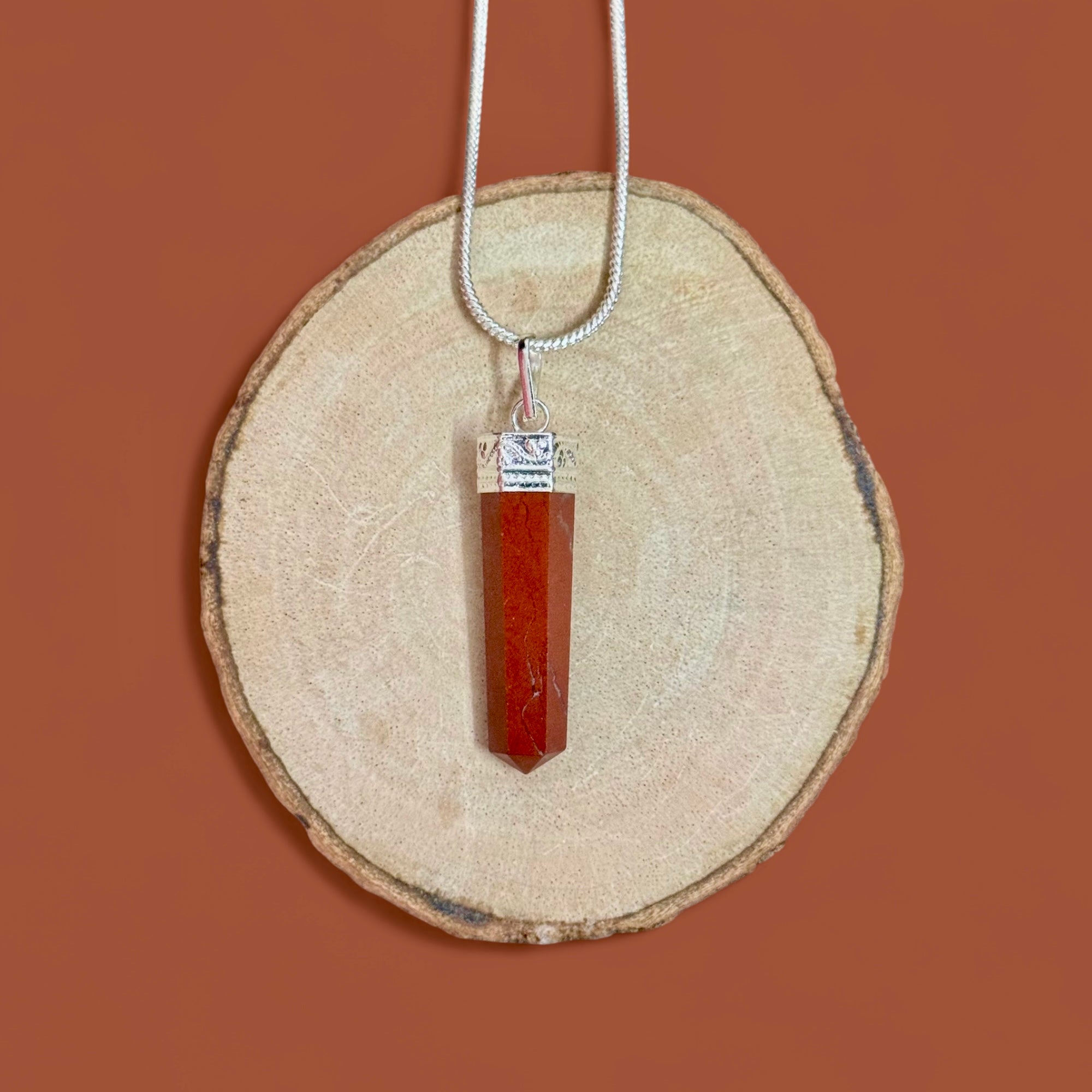 Red Jasper Pencil Pendant
