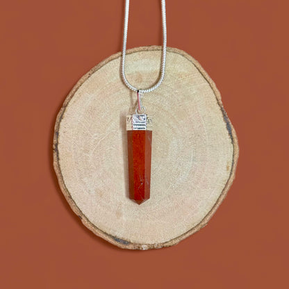 Red Jasper Pencil Pendant