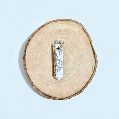 Howlite Pencil Pendant