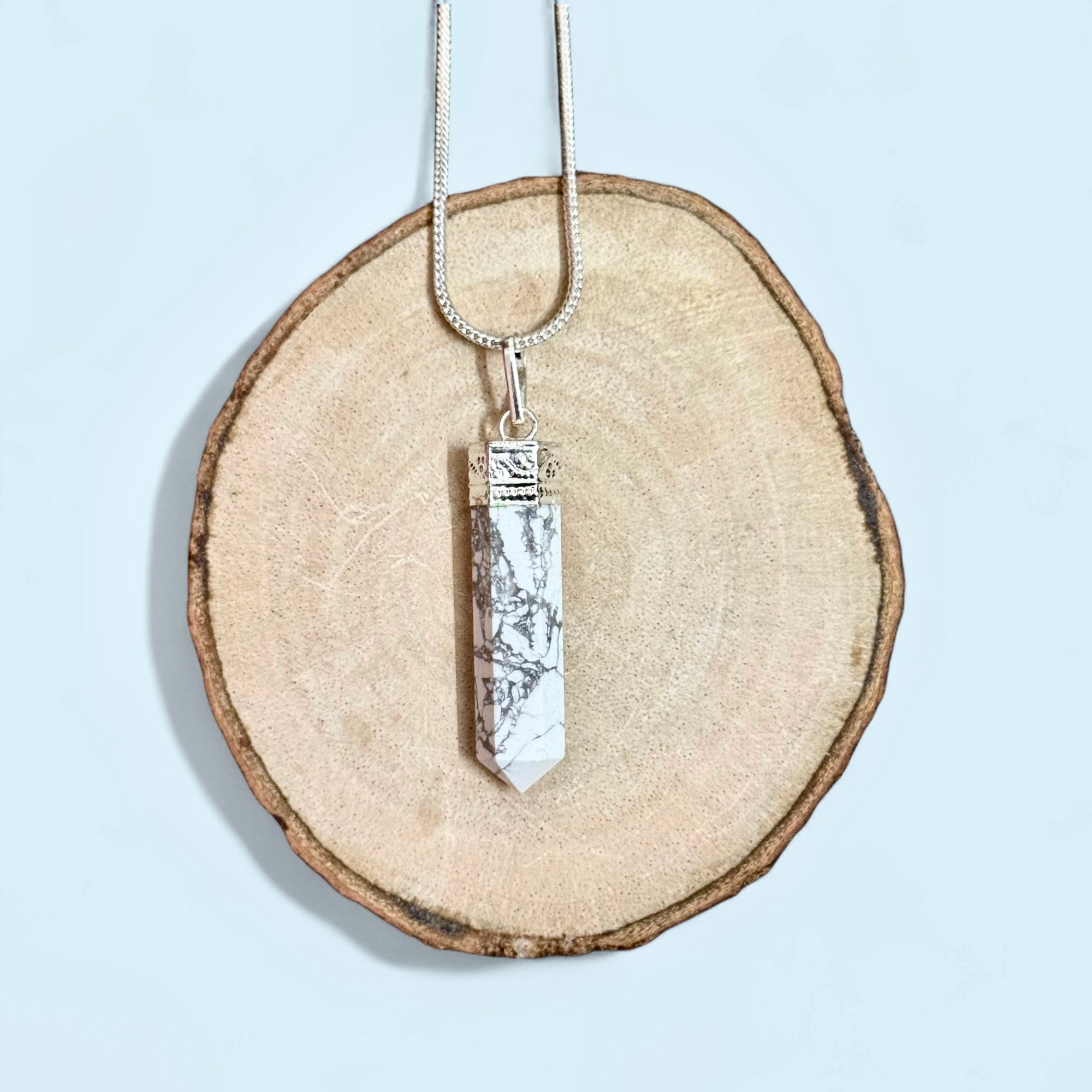 Howlite Pencil Pendant