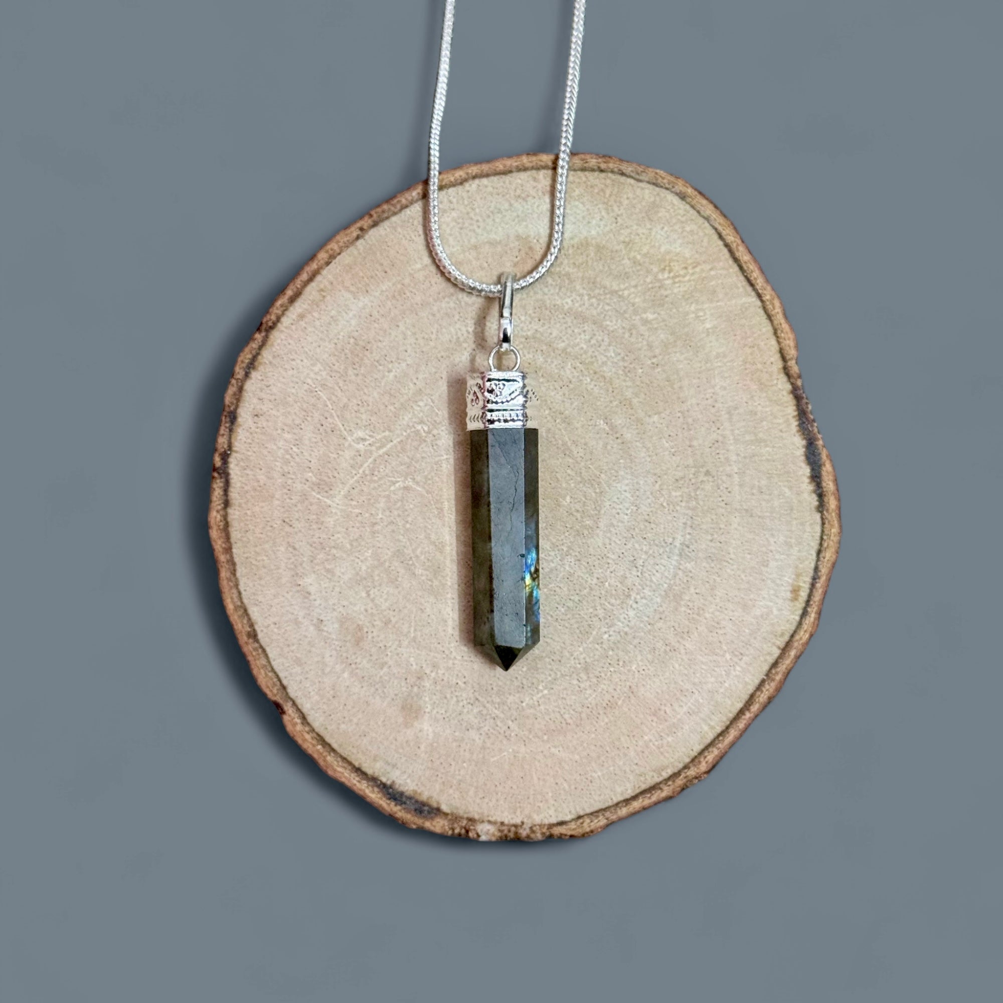 Labradorite Pencil Pendant