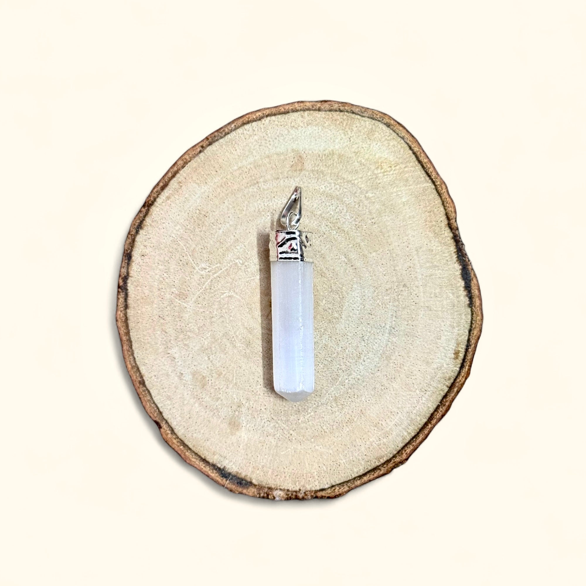 Selenite Pencil Pendant