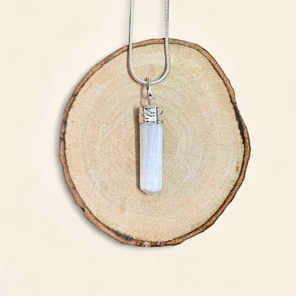 Selenite Pencil Pendant