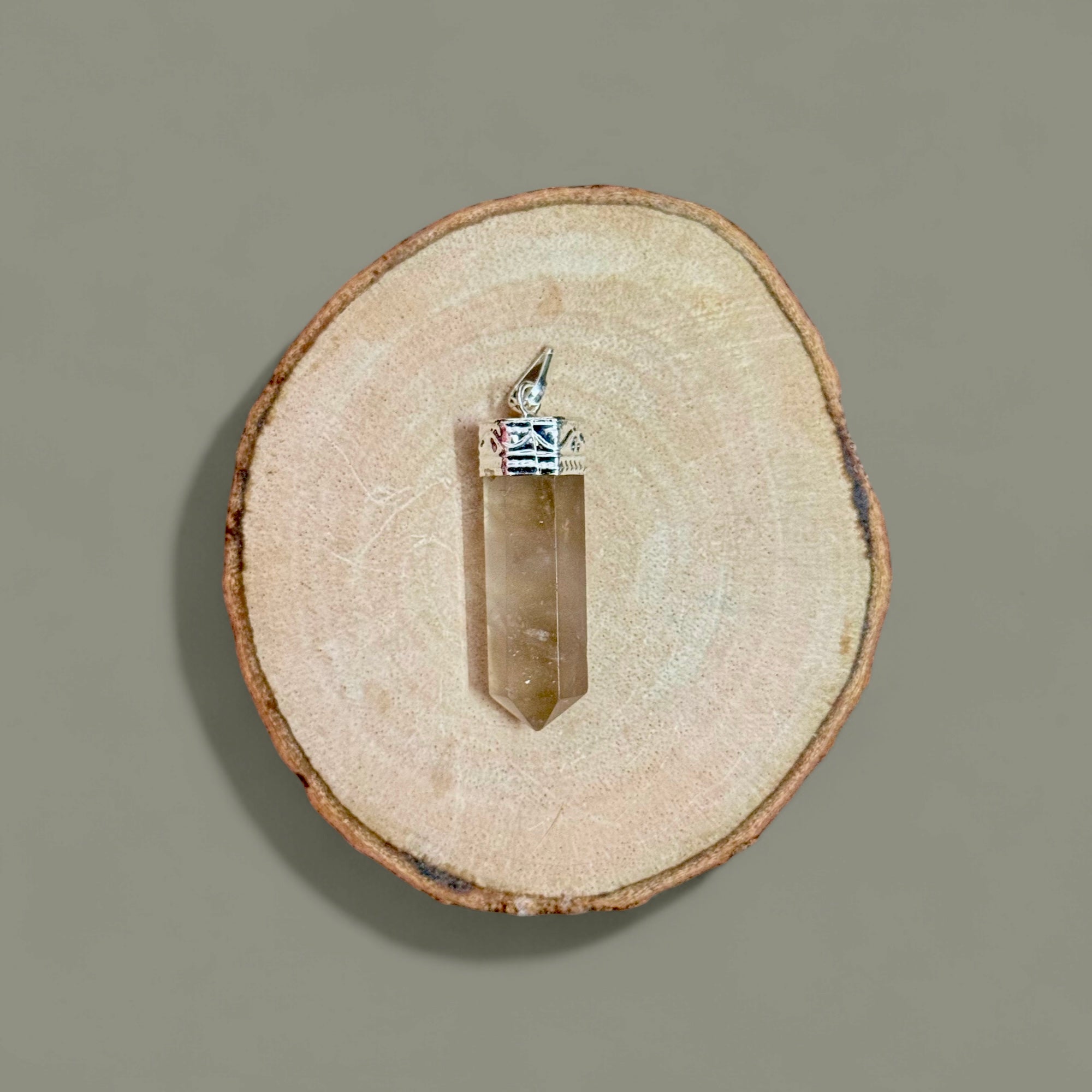 Smoky Quartz Pencil Pendant