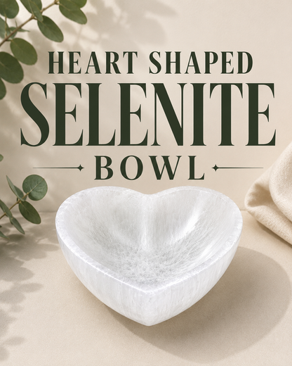 Heart Shaped Selenite Bowl