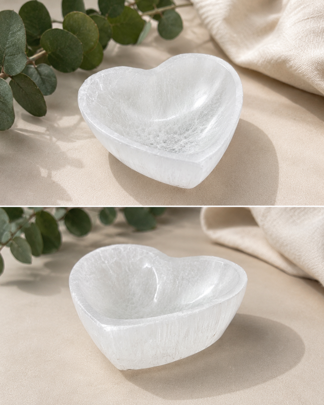 Heart Shaped Selenite Bowl