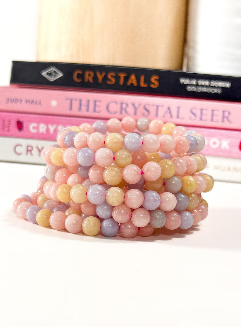 Tamas Morganite Healing Crystal Gemstone Stretchable Bracelet – Tamas Pure  Ayurveda