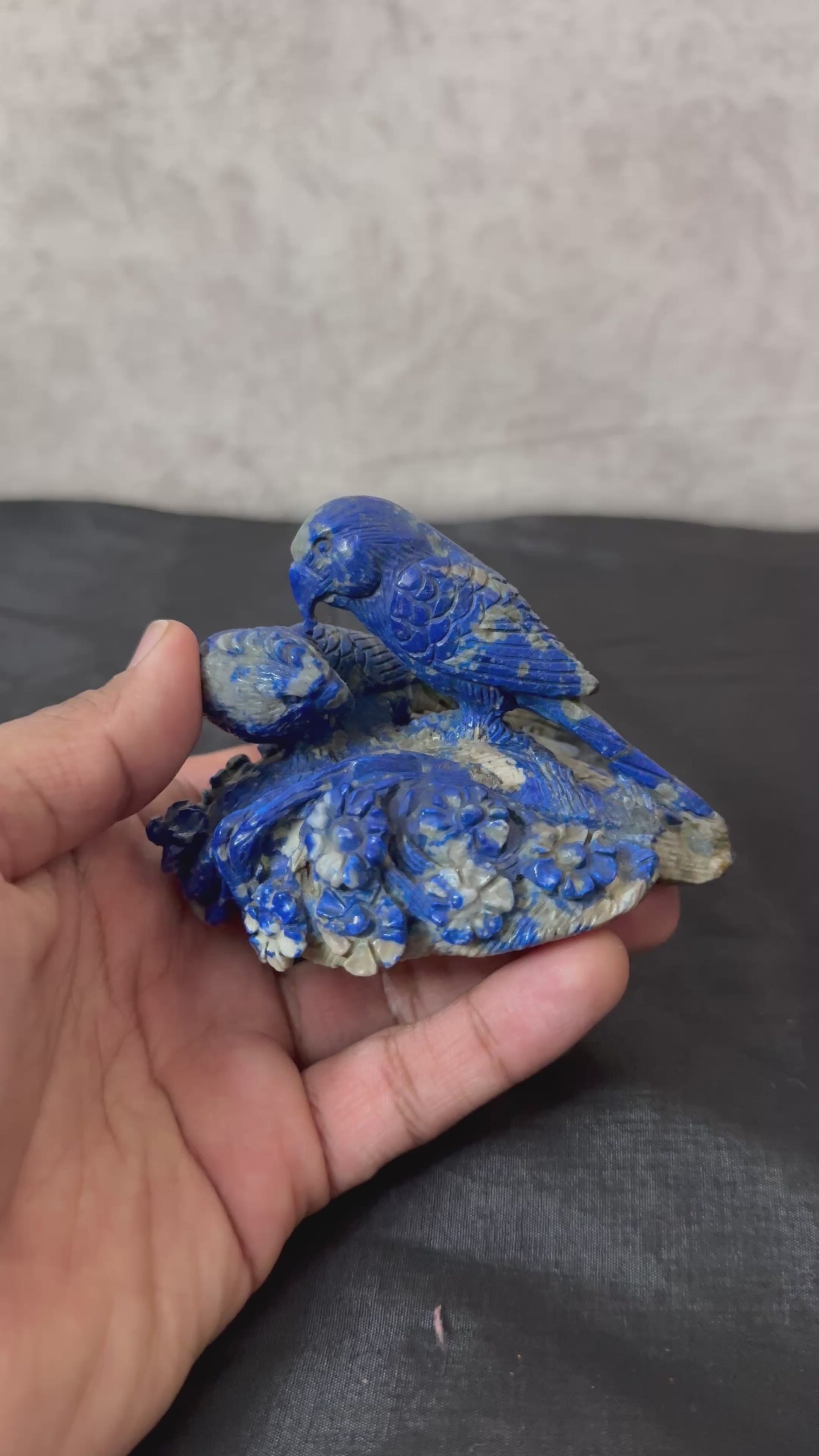 Lapis Lazuli Bird Pair Figurine