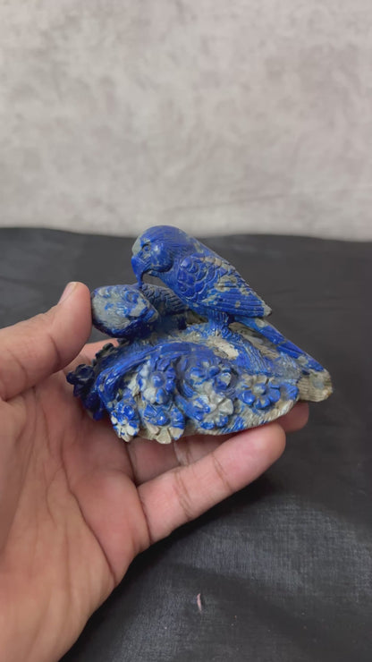 Lapis Lazuli Bird Pair Figurine