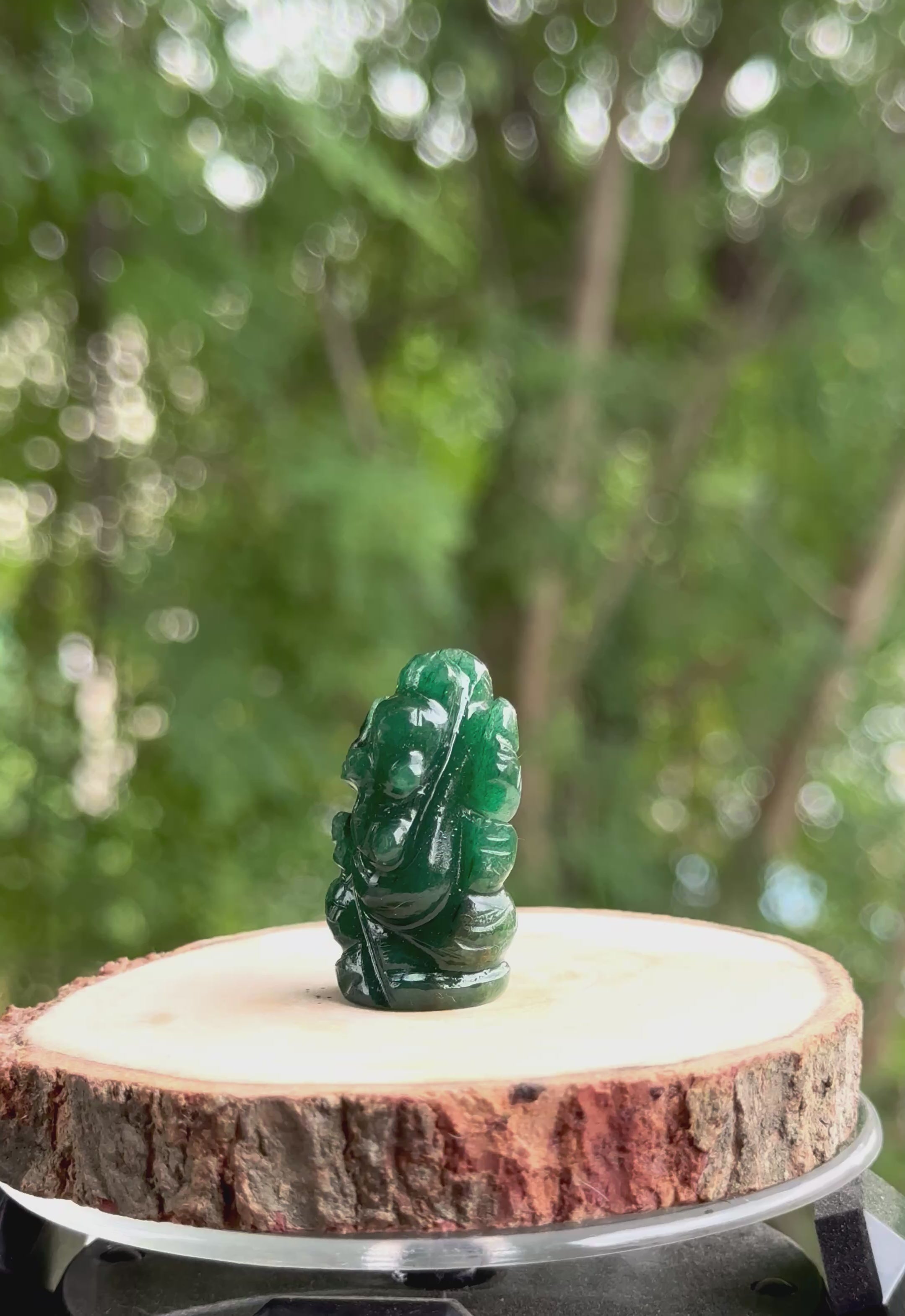 Green Aventurine Mini Ganesha